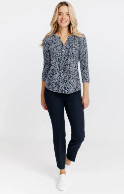 T-SHIRT COL MAO MANCHES 3/4 -