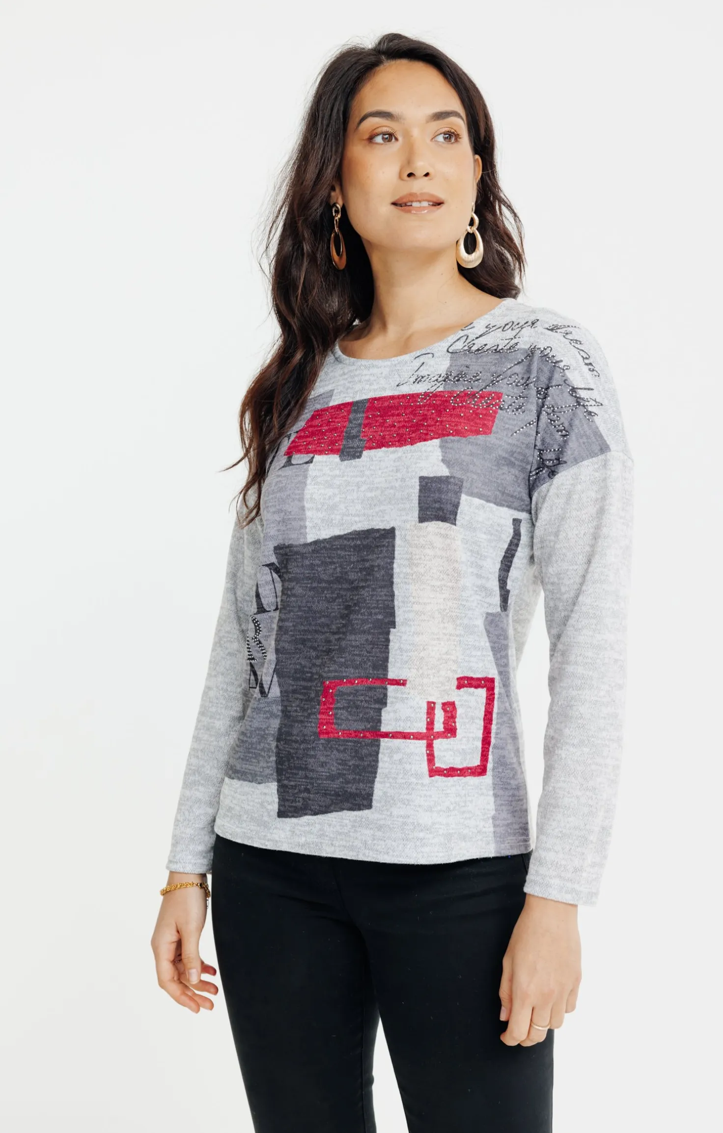 T-SHIRT COL ROND MANCHES LONGUES -