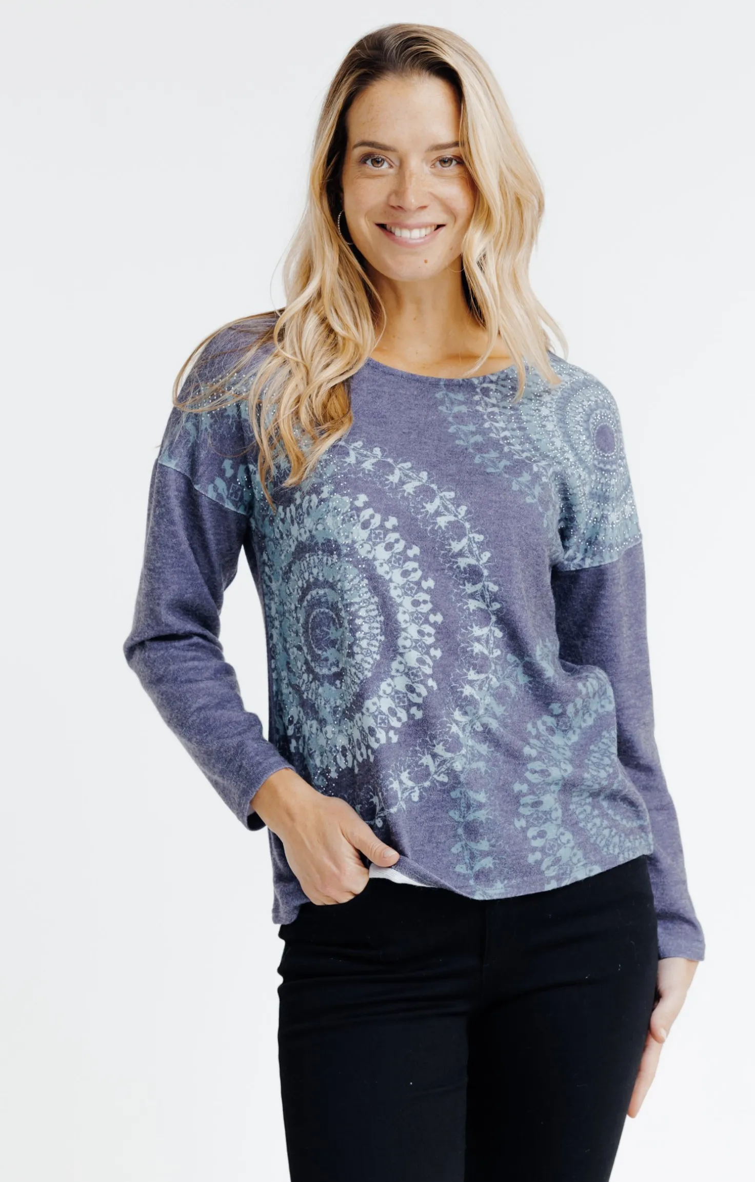 T-SHIRT COL ROND MANCHES LONGUES -