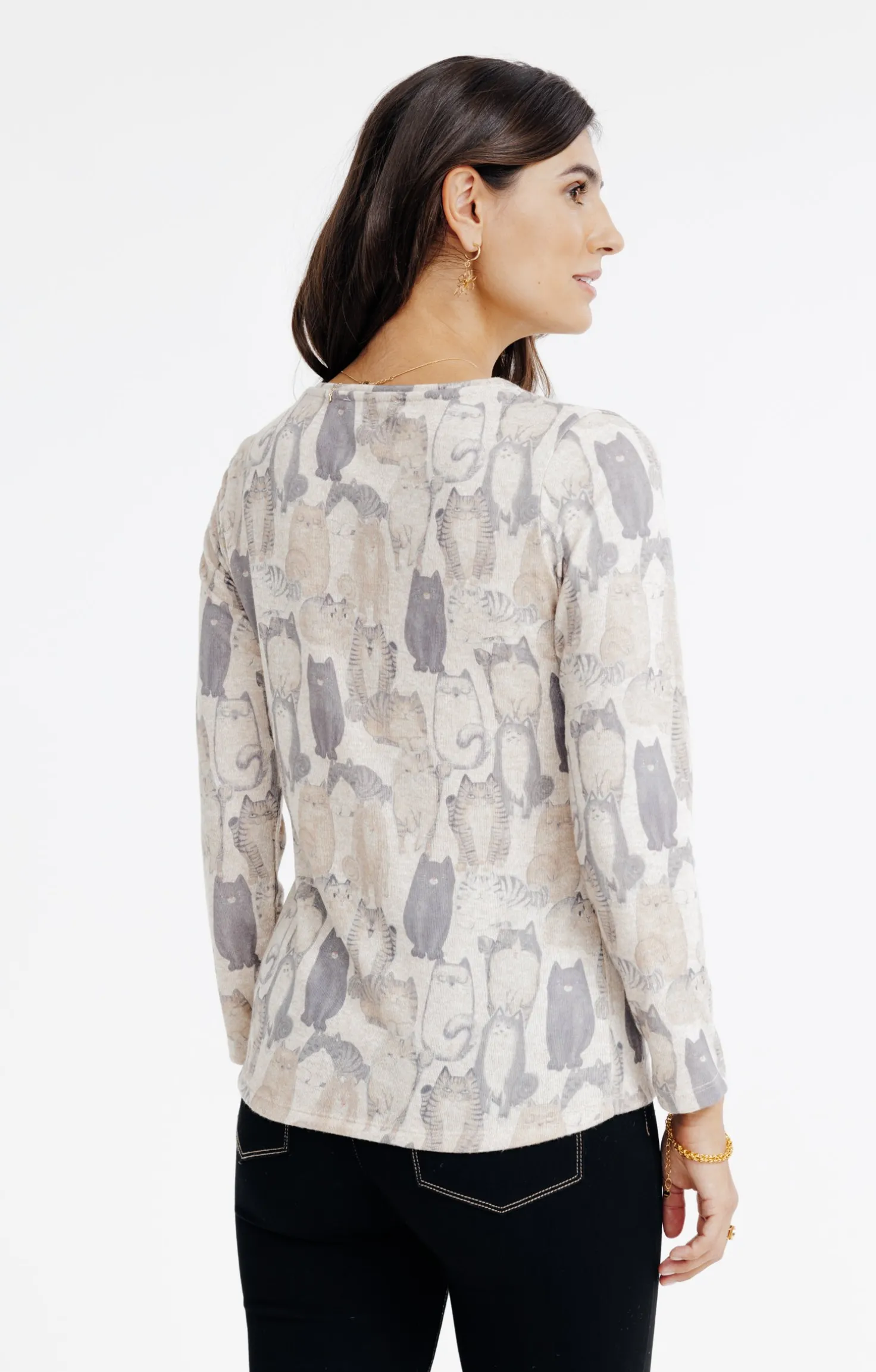 T-SHIRT COL ROND MANCHES LONGUES -