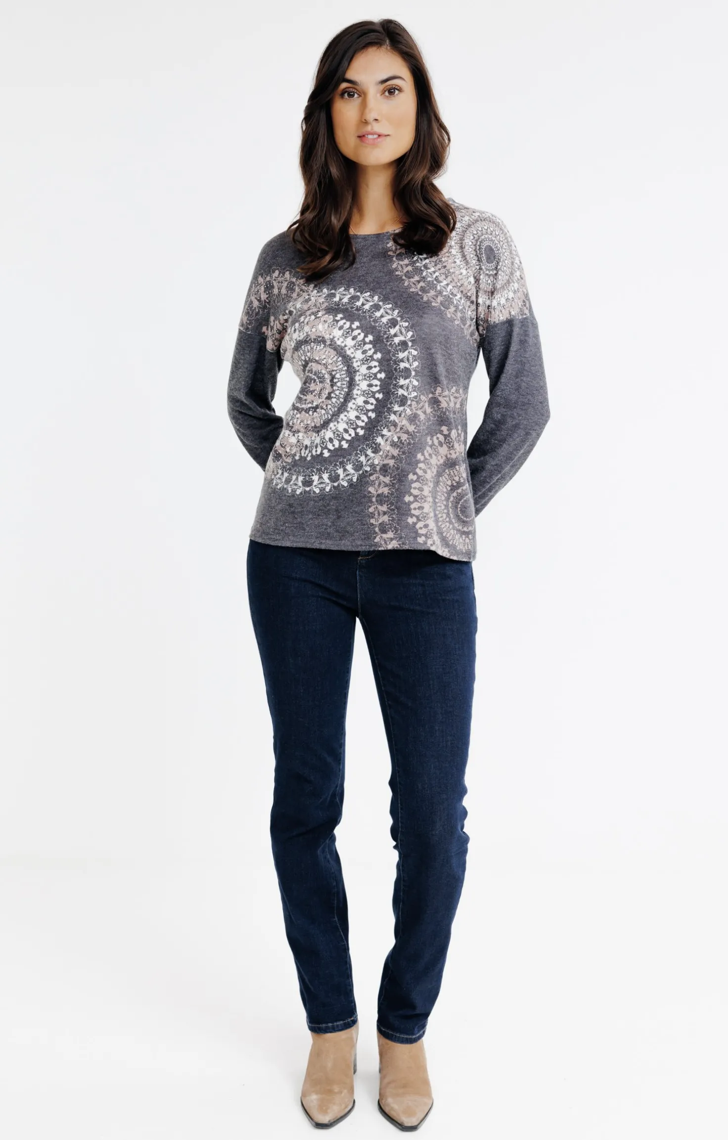 T-SHIRT COL ROND MANCHES LONGUES -