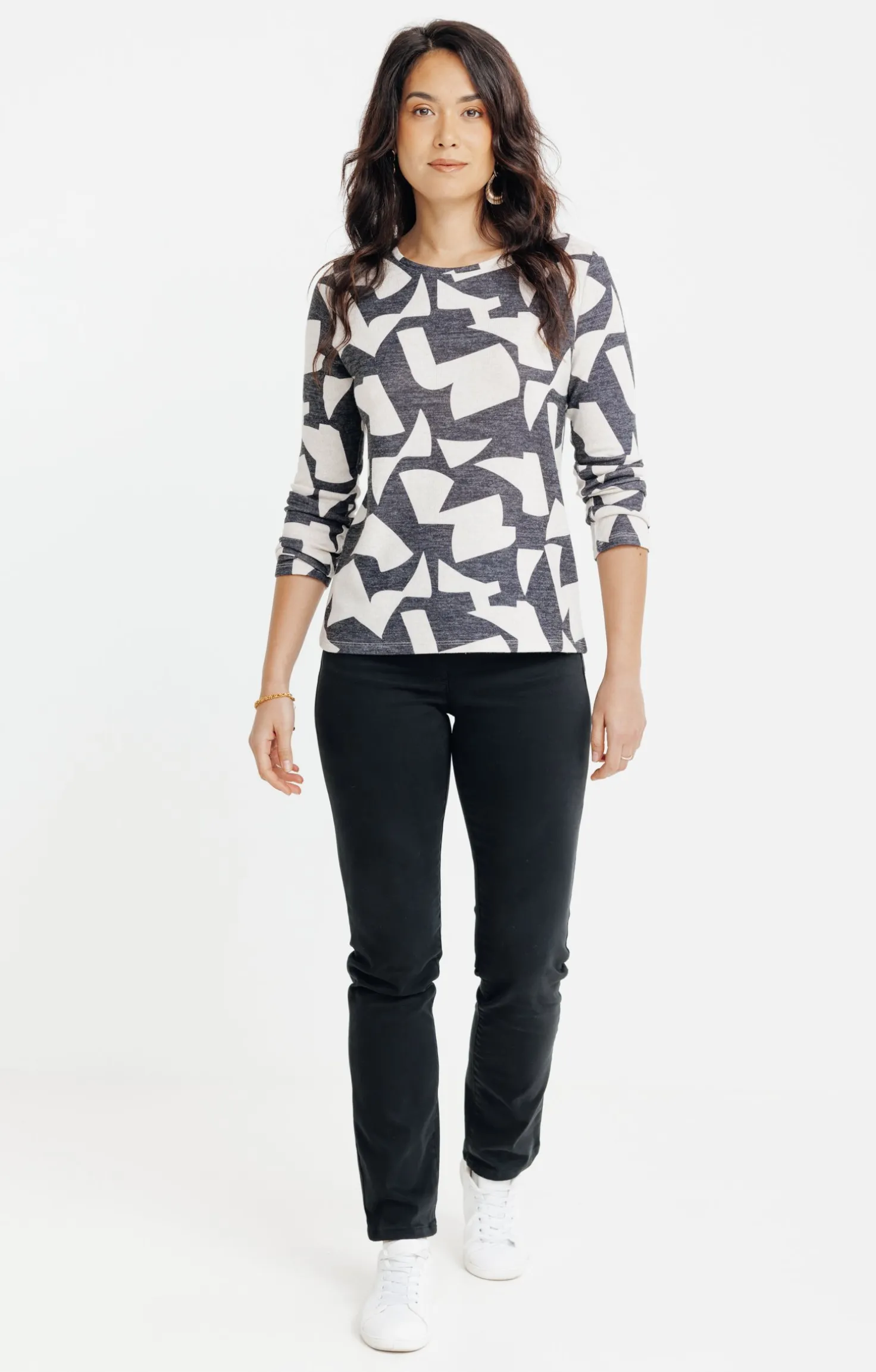 T-SHIRT COL ROND MANCHES LONGUES -