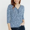 T-SHIRT COL V GALON -