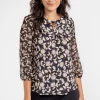 T-SHIRT COL V MANCHES 3/4 -