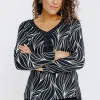 T-SHIRT COL V MANCHES LONGUES -