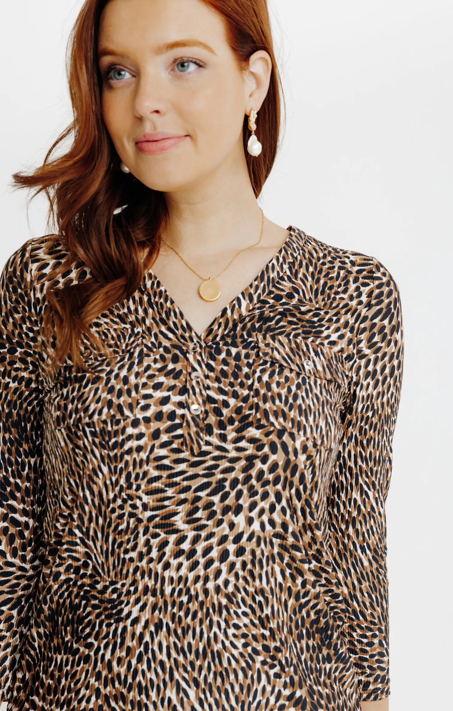 T-SHIRT COL V MANCHES LONGUES -