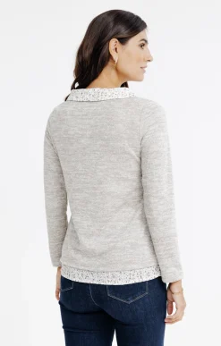 T-SHIRT 2EN1 COL DECALE -