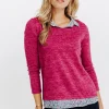 T-SHIRT 2EN1 MANCHES LONGUES -