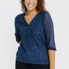 T-SHIRT FETE COL V MANCHES 3/4 -