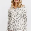 T-SHIRT IMPRIME COL CHEMISE -