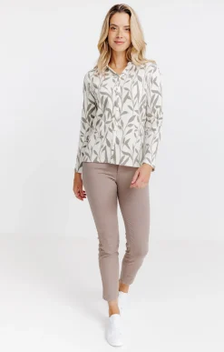 T-SHIRT IMPRIME COL CHEMISE -