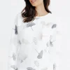 T-SHIRT IMPRIME COL ROND -