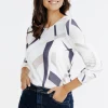 T-SHIRT IMPRIME MANCHES LONGUES -