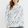 T-SHIRT IMPRIME MANCHES LONGUES -