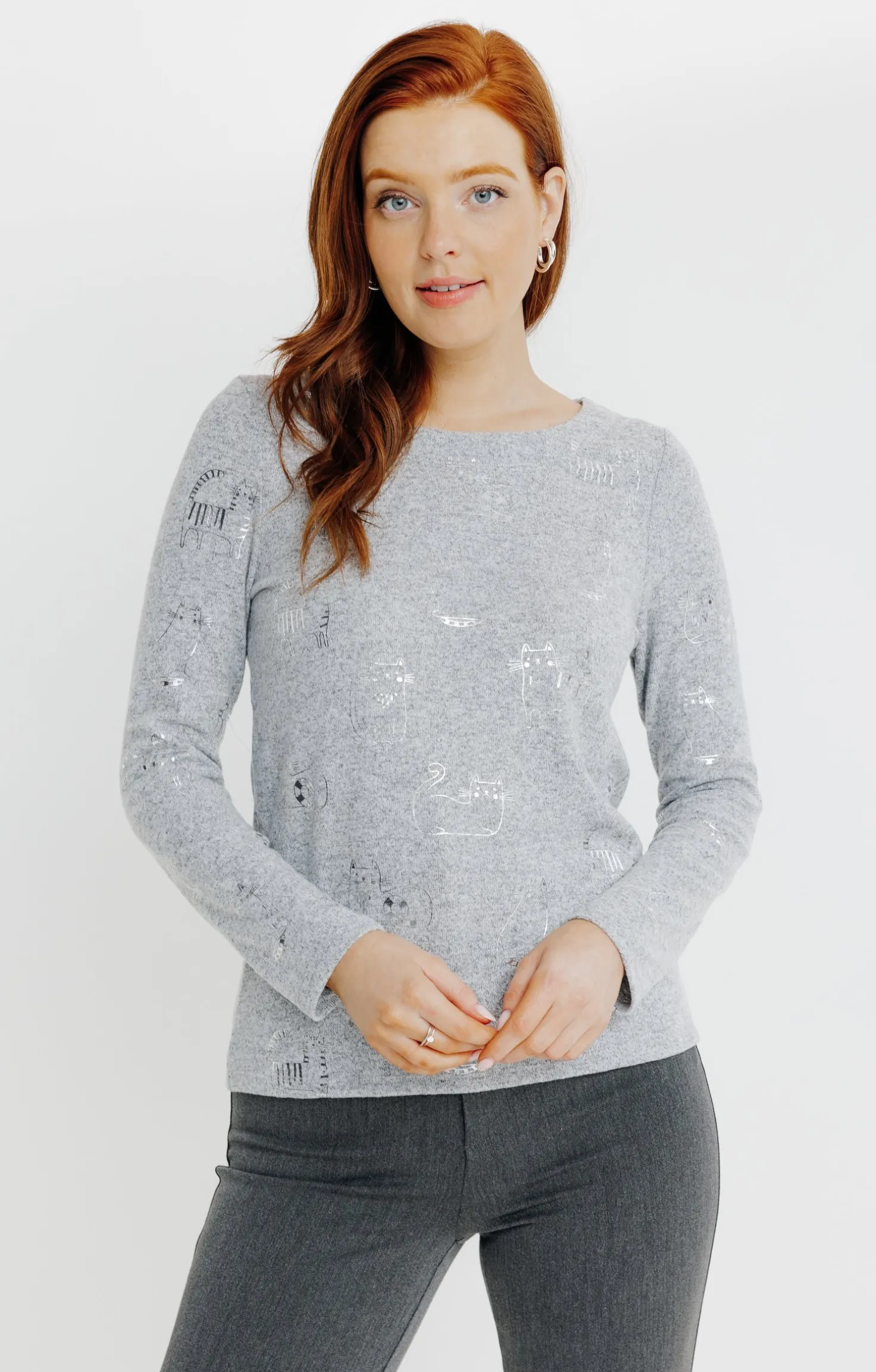 T-SHIRT IMPRIME MANCHES LONGUES -