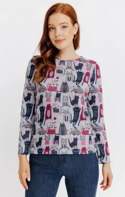 T-SHIRT IMPRIME MANCHES LONGUES -