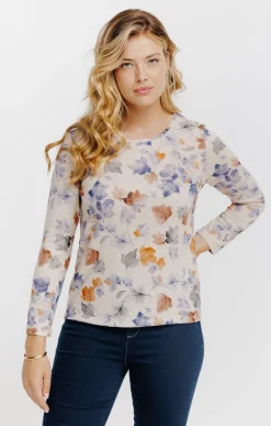T-SHIRT IMPRIME MANCHES LONGUES -