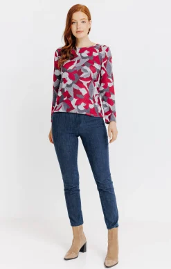 T-SHIRT IMPRIME MANCHES LONGUES -