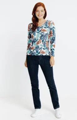 T-SHIRT IMPRIME MANCHES LONGUES -
