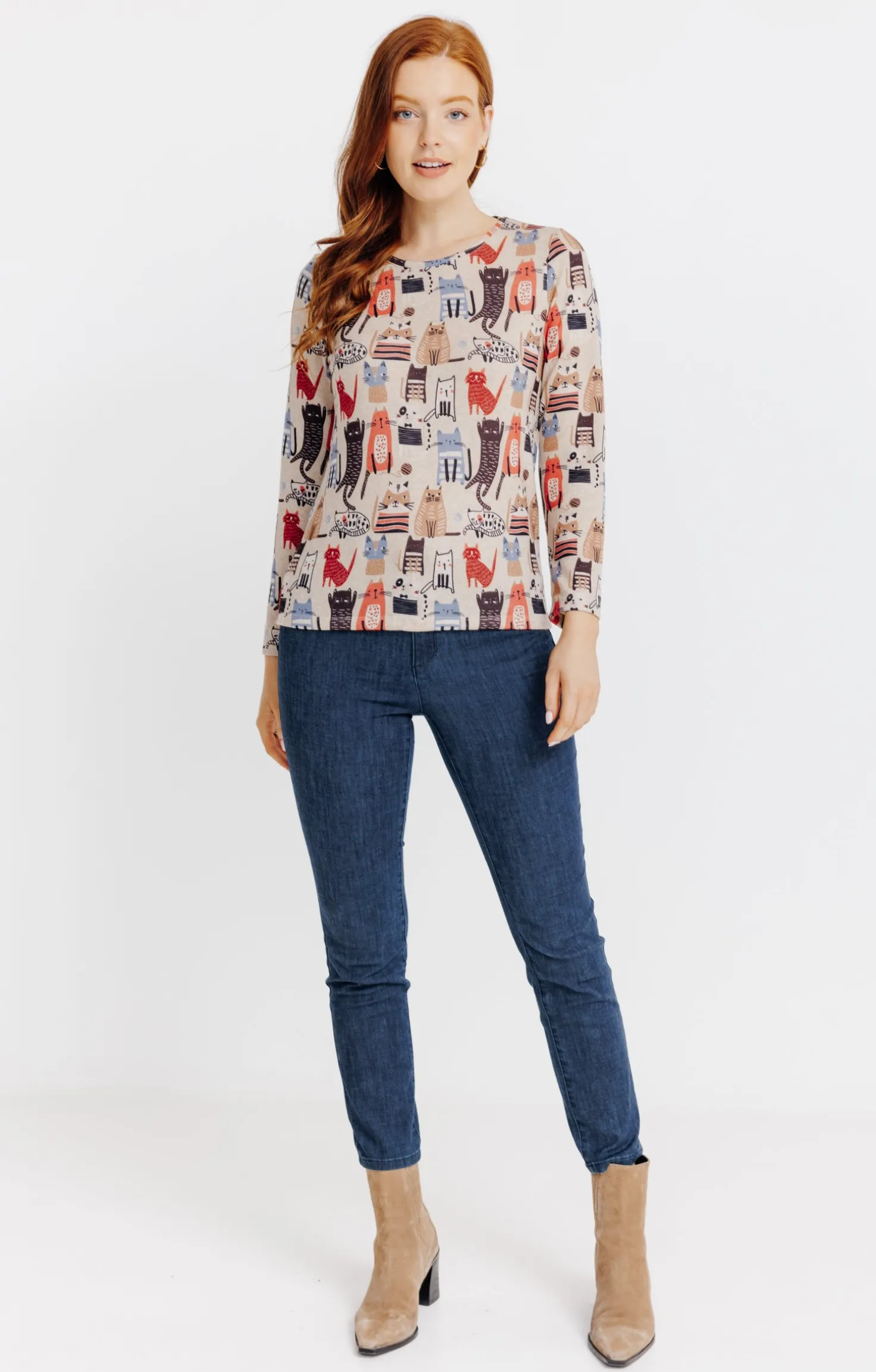T-SHIRT IMPRIME MANCHES LONGUES -