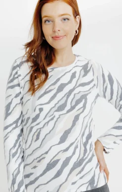 T-SHIRT IMPRIME MANCHES LONGUES -