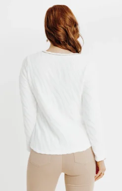 T-SHIRT JACQUARD MANCHES LONGUES -