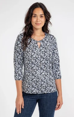 T-SHIRT MANCHES 3/4 COL ROND -