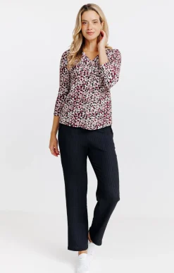 T-SHIRT MANCHES 3/4 COL V -