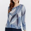 T-SHIRT MANCHES LONGUES COL ROND -