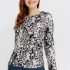 T-SHIRT MANCHES LONGUES COL ROND -