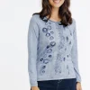 T-SHIRT MANCHES LONGUES COL ROND -