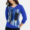 T-SHIRT MANCHES LONGUES COL V -