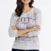T-SHIRT MANCHES LONGUES COL V -