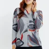 T-SHIRT MANCHES LONGUES COL CHEMISE -