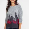 T-SHIRT MANCHES LONGUES COL ROND -
