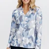 T-SHIRT MANCHES LONGUES COL CHEMISE -