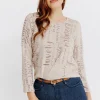 T-SHIRT MANCHES LONGUES COL V -