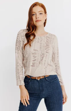 T-SHIRT MANCHES LONGUES COL V -