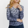 T-SHIRT MANCHES LONGUES COL V -