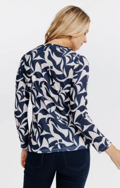 T-SHIRT MANCHES LONGUES COL MAO -