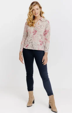 T-SHIRT MANCHES LONGUES COL POLO -