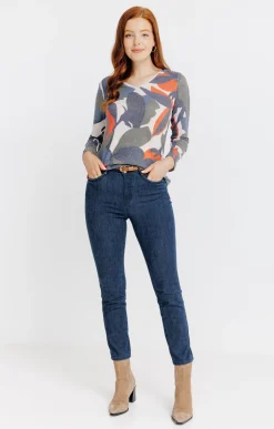 T-SHIRT MANCHES LONGUES COL V -