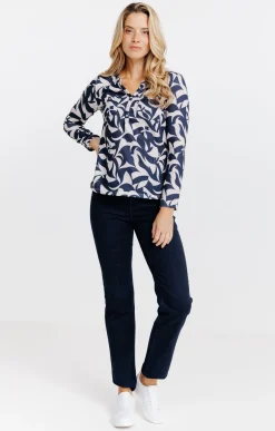 T-SHIRT MANCHES LONGUES COL MAO -