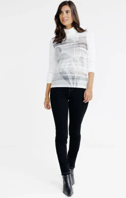 T-SHIRT MANCHES LONGUES COL BOULE -