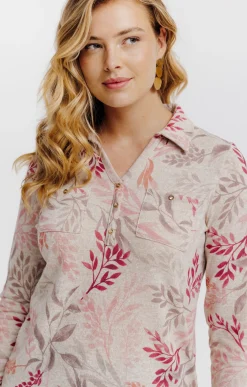 T-SHIRT MANCHES LONGUES COL POLO -