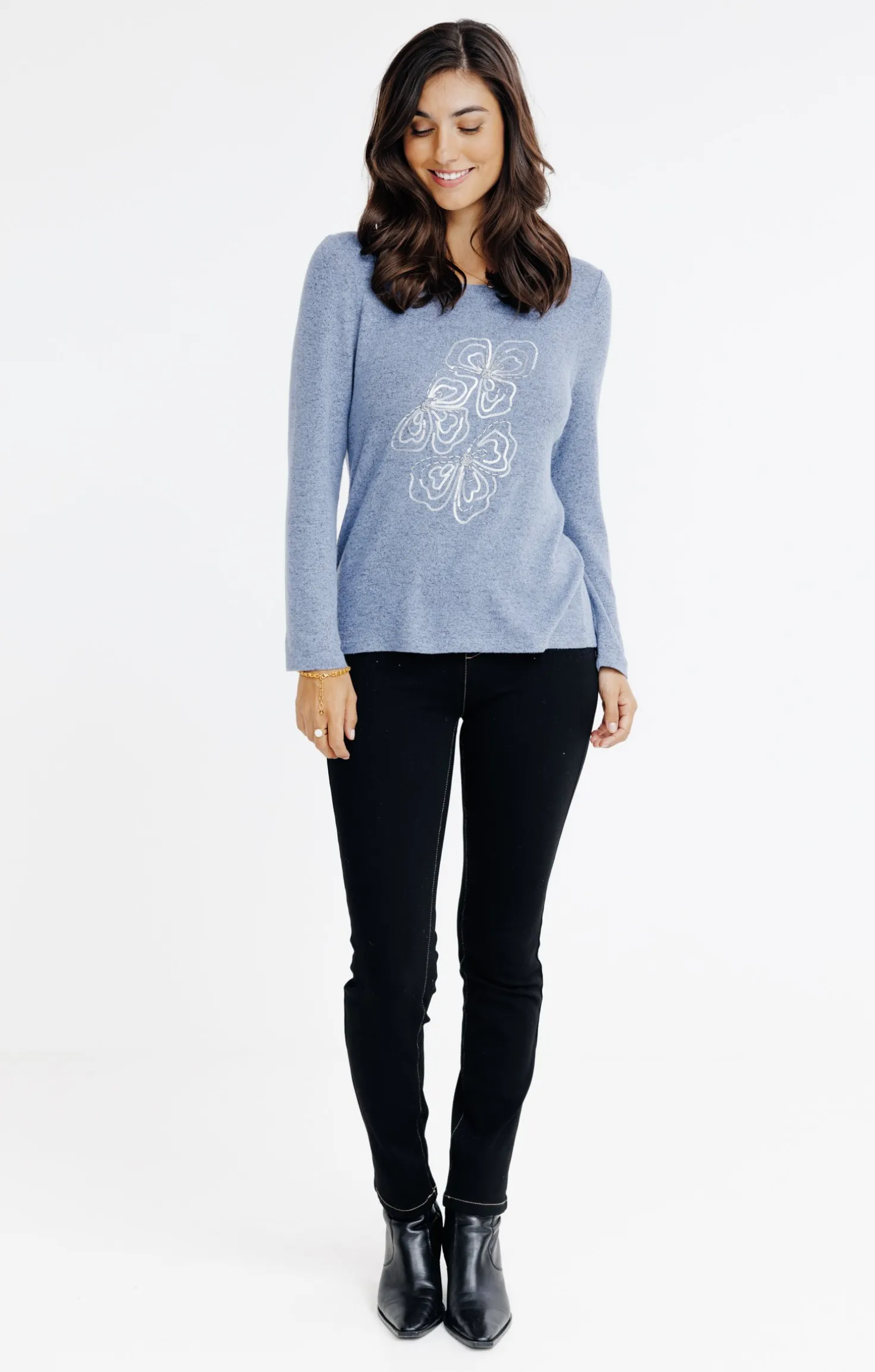 T-SHIRT MANCHES LONGUES SEQUINS -