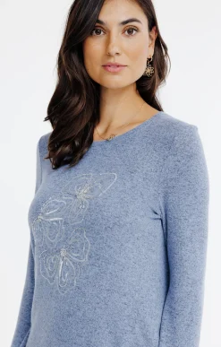 T-SHIRT MANCHES LONGUES SEQUINS -