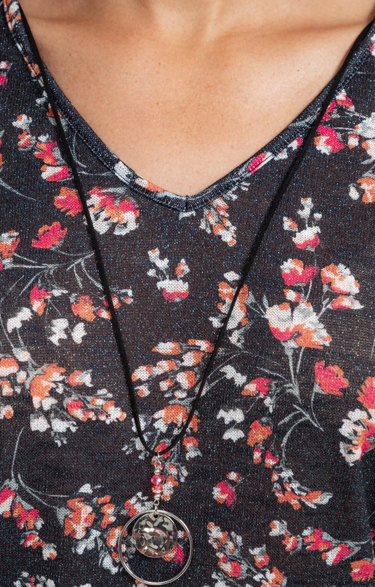 T-SHIRT MANCHES SOURIS COL V -