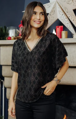 T-SHIRT PONCHO COL V -