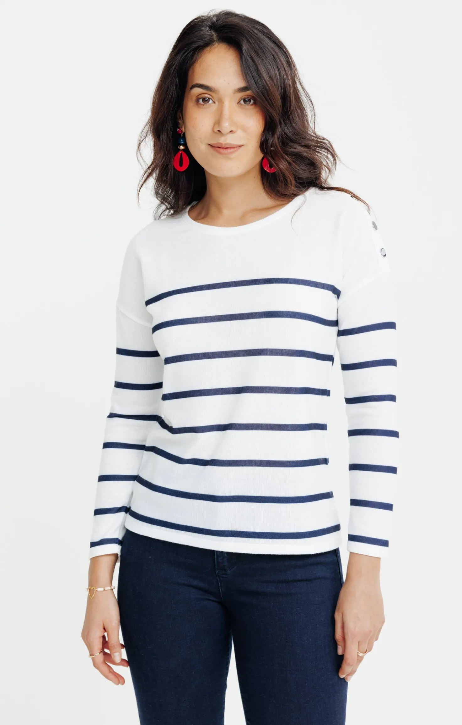 T-SHIRT RAYE MANCHES LONGUES -